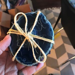Set of 4 agate coasters